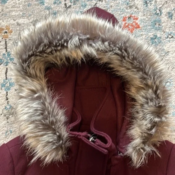 Kenneth Cole Wool Coat with Detachable Faux Fur Trim Hood - Picture 6 of 16